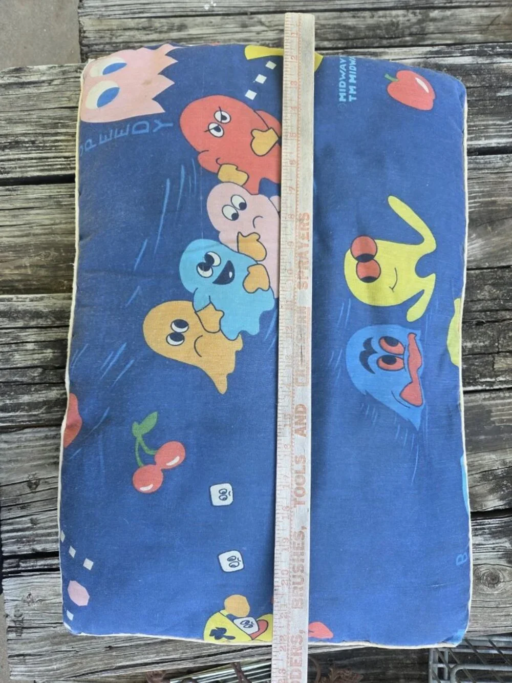 Vintage 80s Pac Man Original Pillow Midway Pair 2 Pillows